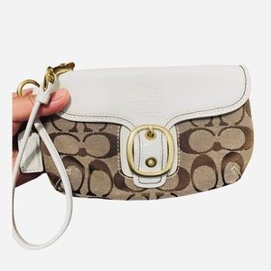 Coach Signature Canvas Wristlet